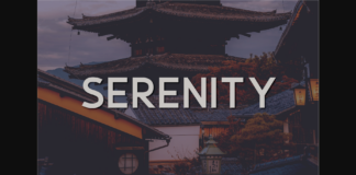 Serenity Font Poster 1