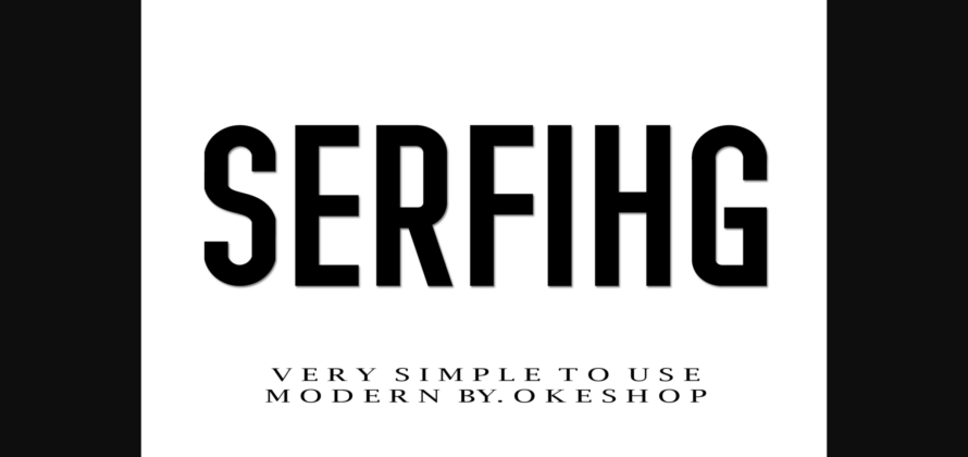 Serfihg Font Poster 1