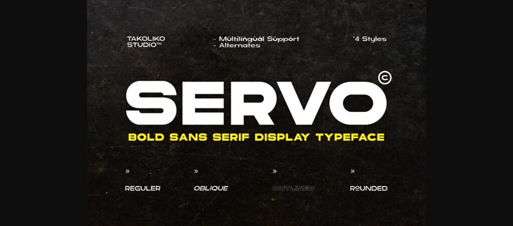 Servo Font Poster 3
