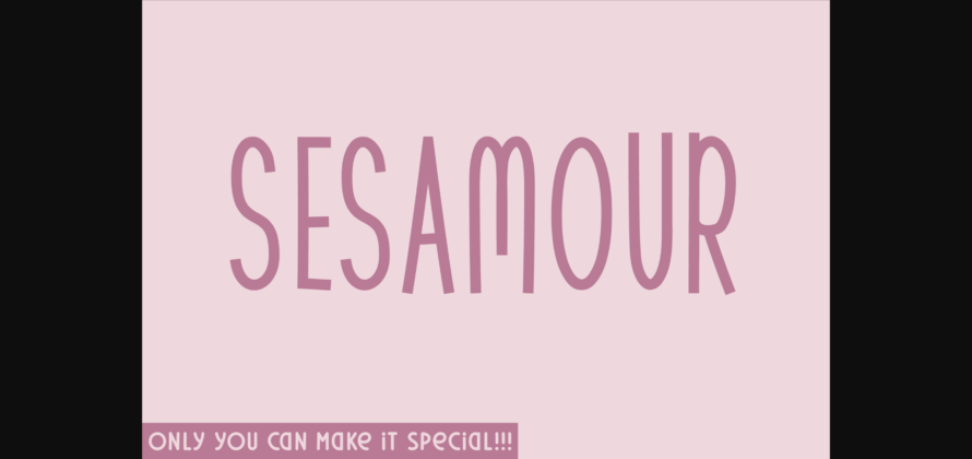 Sesamour Font Poster 1