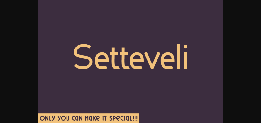 Setteveli Font Poster 3