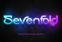 Sevenfold Font Poster 1