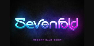 Sevenfold Font Poster 1