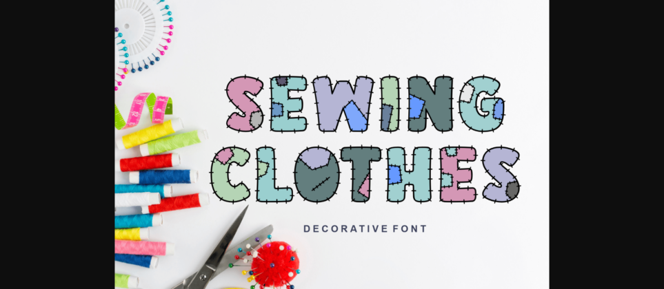 Sewing Clothes Font Poster 3