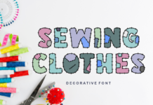 Sewing Clothes Font Poster 1