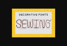 Sewing Font Sewing Font Poster 1