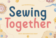 Sewing Together Font Poster 1