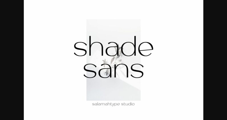 Shade Sans Font Poster 1