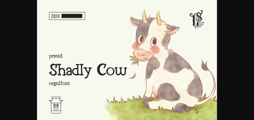 Shadly Cow Font Poster 3