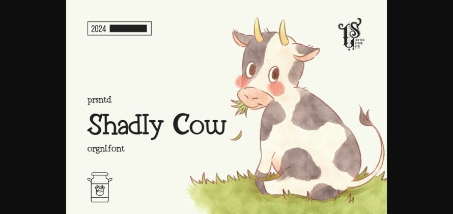 Shadly Cow Font Poster 1