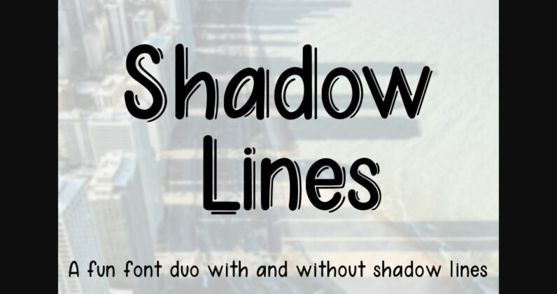 Shadow Lines Font Poster 3