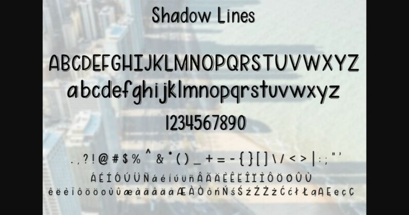 Shadow Lines Font Poster 4