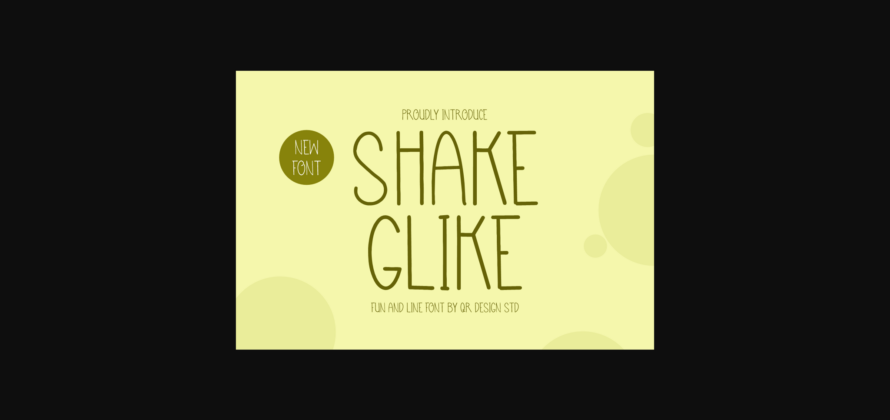Shake Glike Font Poster 3