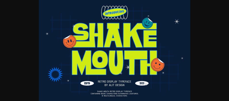 Shake Mouth Font Poster 3
