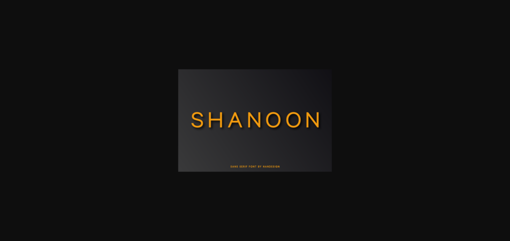 Shanoon Font Poster 3