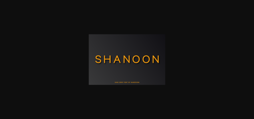 Shanoon Font Poster 3