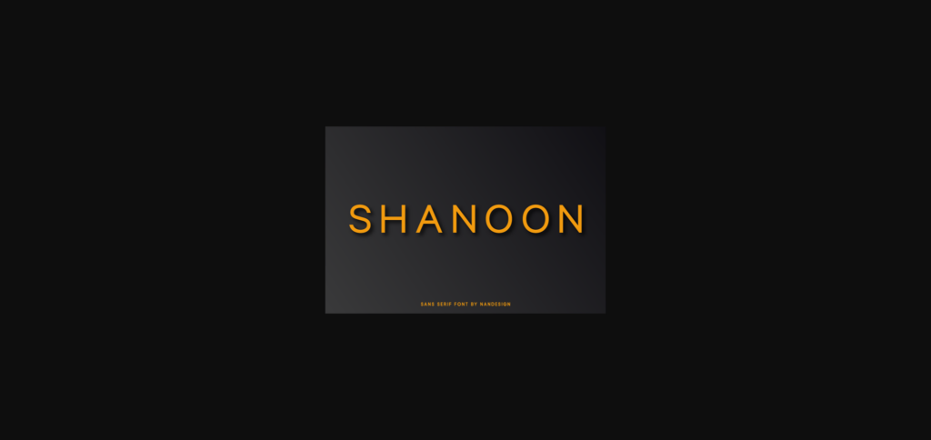 Shanoon Font Poster 1