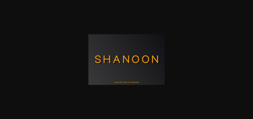 Shanoon Font Poster 1