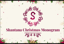 Shantana Christmas Monogram Font Poster 1