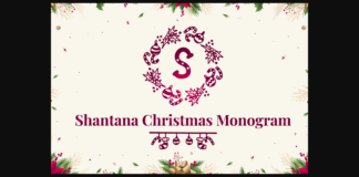 Shantana Christmas Monogram Font Poster 1