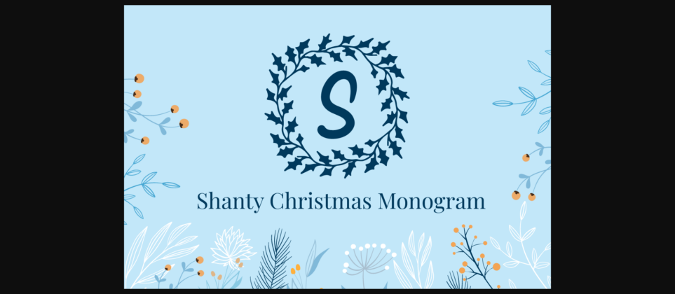 Shanty Christmas Monogram Font Poster 3