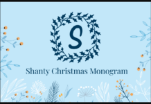 Shanty Christmas Monogram Font Poster 1