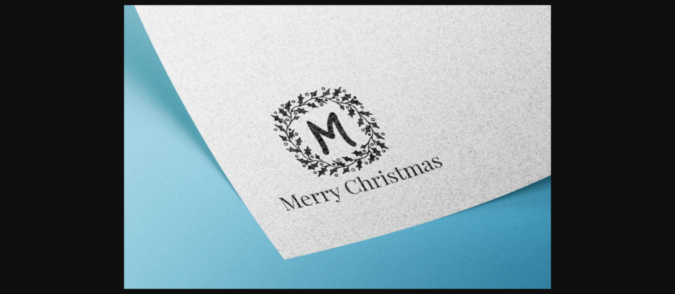 Shanty Christmas Monogram Font Poster 5