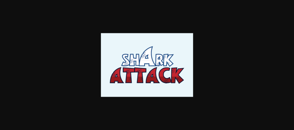 Shark Attack Font Poster 4