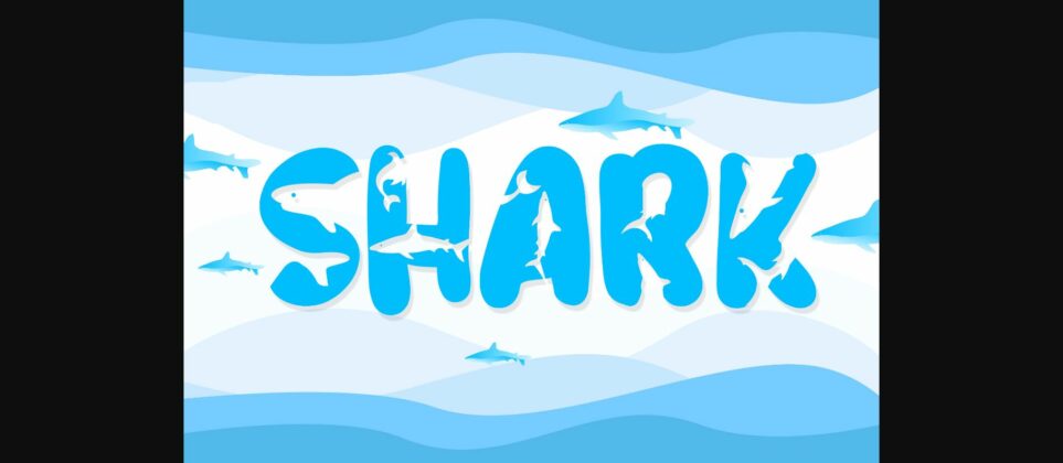 Shark Font Poster 3
