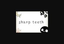 Sharp Teeth Font Poster 1