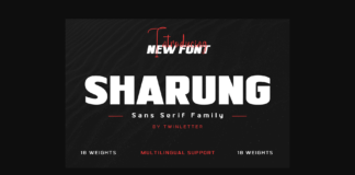 Sharung Font Poster 1