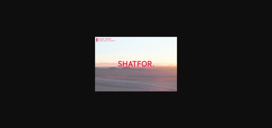 Shatfor Font Poster 3