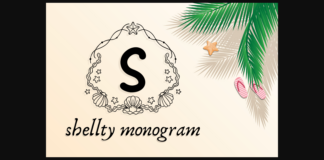Shellty Monogram Font Poster 1