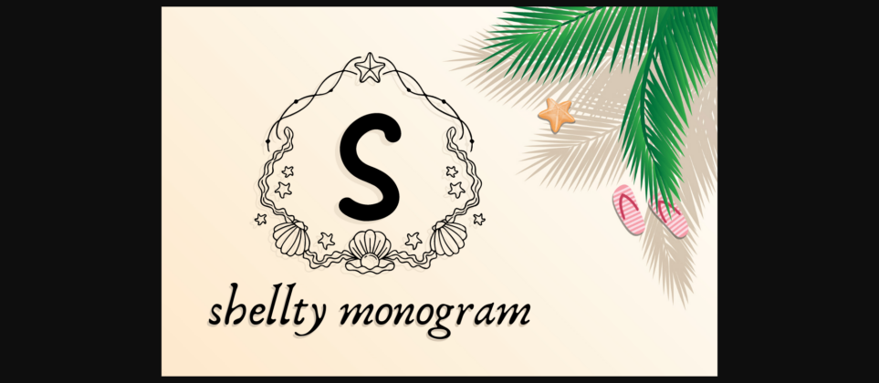 Shellty Monogram Font Poster 1