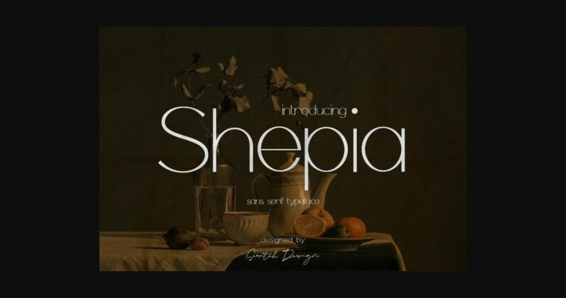 Shepia Font Poster 3
