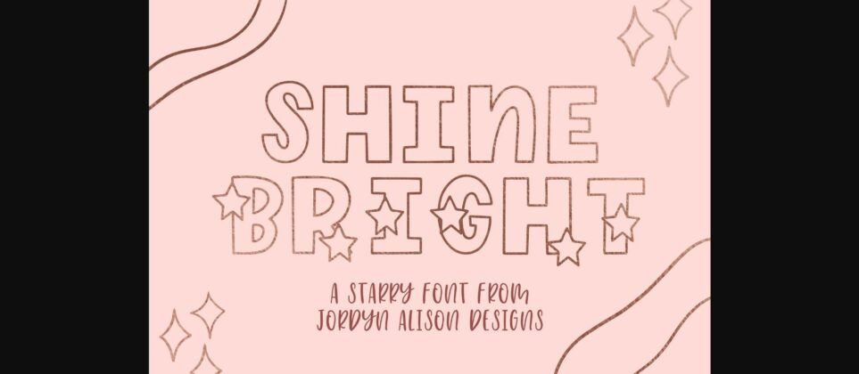 Shine Bright Font Poster 3