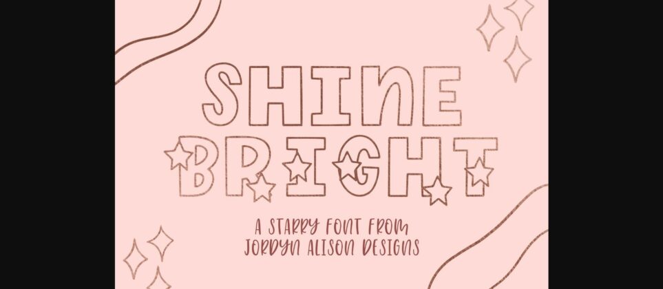 Shine Bright Font Poster 3