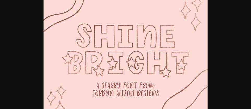 Shine Bright Font Poster 1