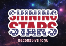 Shining Stars Font Poster 1