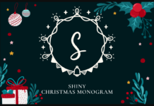 Shiny Christmas Monogram Font Poster 1