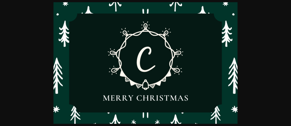 Shiny Christmas Monogram Font Poster 4
