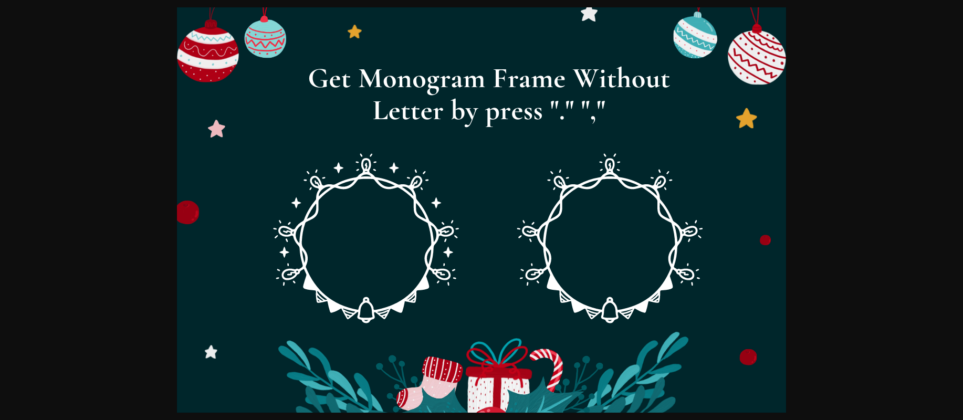 Shiny Christmas Monogram Font Poster 6