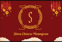 Shion Chinese Monogram Font Poster 1