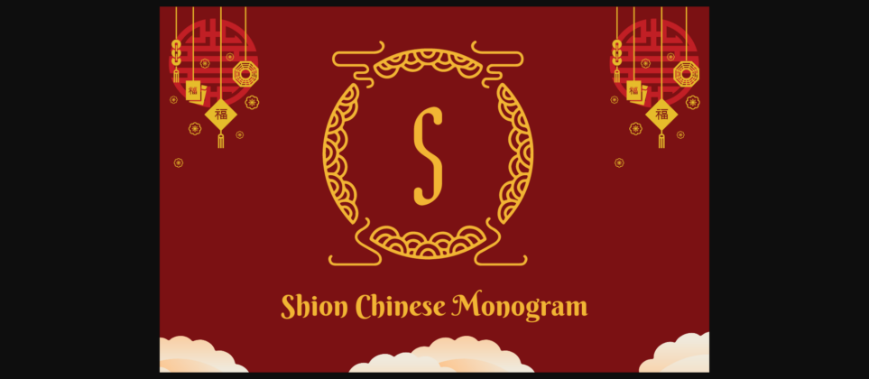 Shion Chinese Monogram Font Poster 1