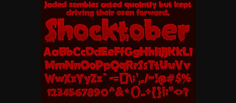 Shocktober Font Poster 4