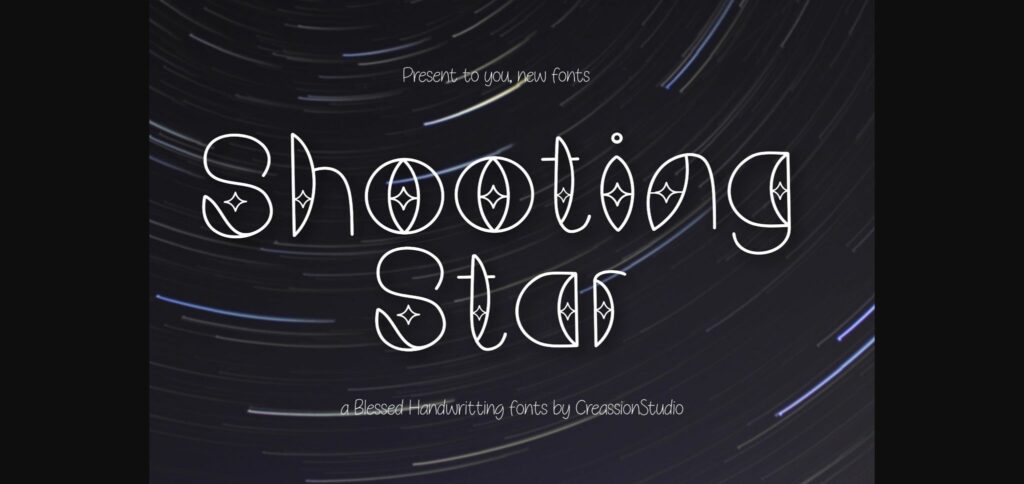 Shooting Star Font Poster 3