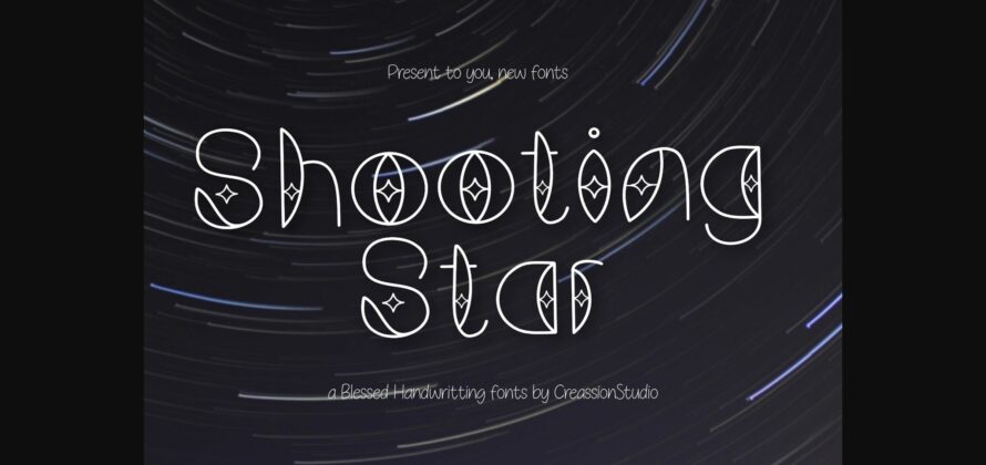 Shooting Star Font Poster 3