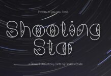 Shooting Star Font Poster 1