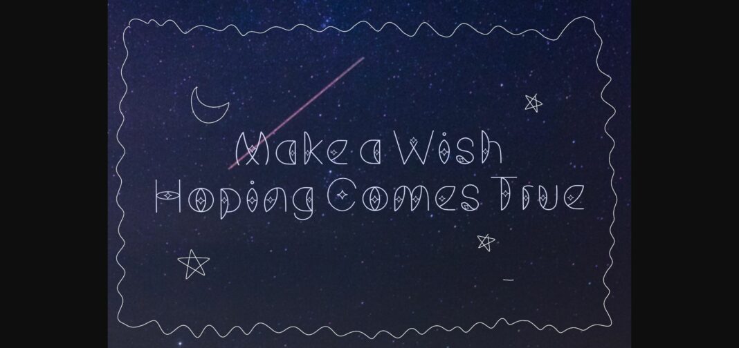 Shooting Star Font Poster 5