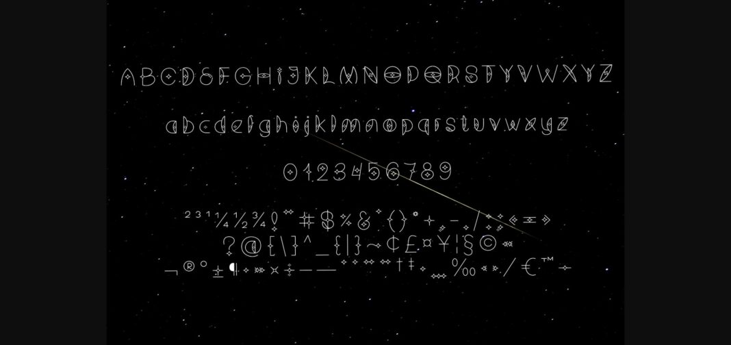 Shooting Star Font Poster 7
